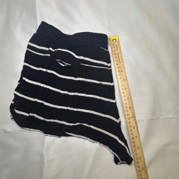 French Connection Shorts Drawstring Waist Soft Relaxed Fit Striped Blue/White 10 - Picture 7 of 10
